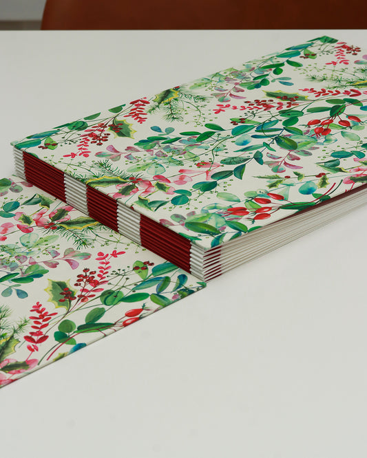 Quaderno grande Acquarello (Hahnemühle 100% cotone, cold pressed) Composizione floreale di Natale