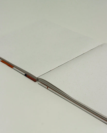 Quaderno guestbook quadrato con carta di birra rivestito con tessuto a cagnolini