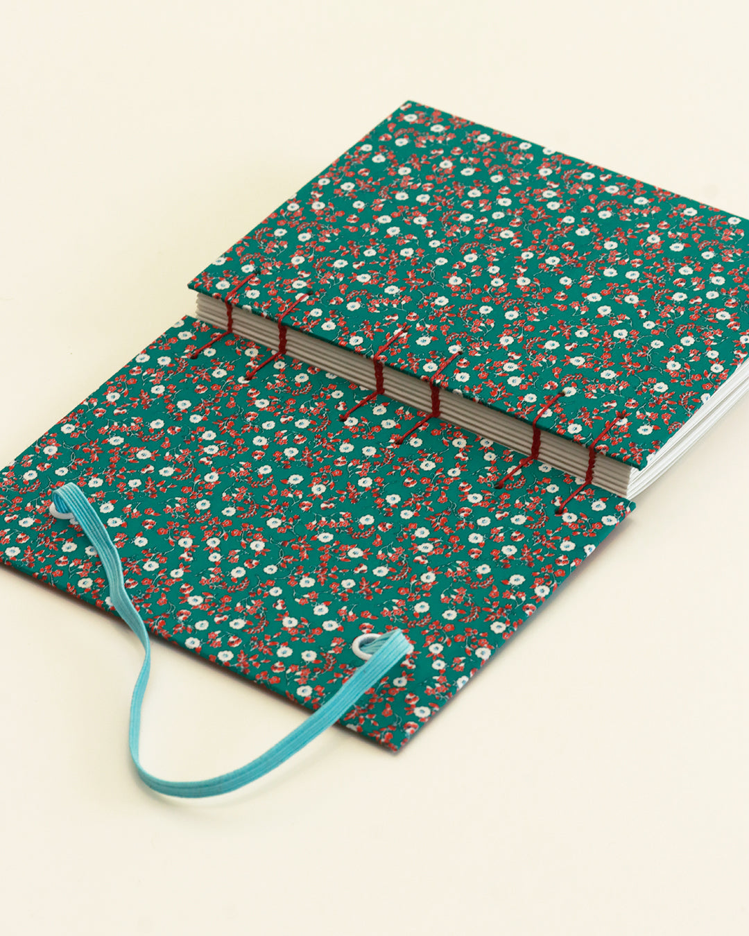 Agendina 2026 floreale verde petrolio (copta con elastico e busta)