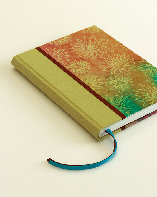 Agenda 2026 girasoli acquarello (dorso arrotondato con elastico)