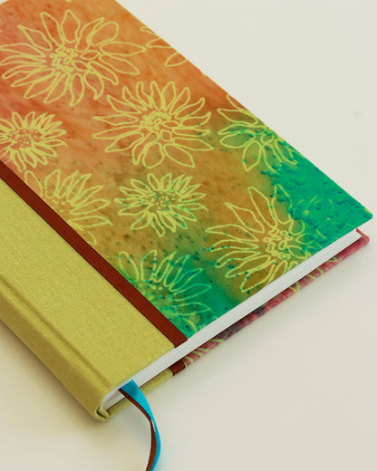 Agenda 2026 girasoli acquarello (dorso arrotondato con elastico)