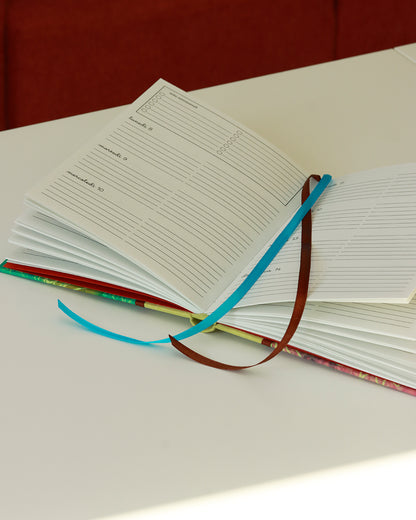 Agenda 2026 girasoli acquarello (dorso arrotondato con elastico)