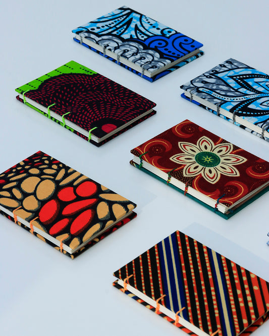 Pocket notebooks tessuto wax africano