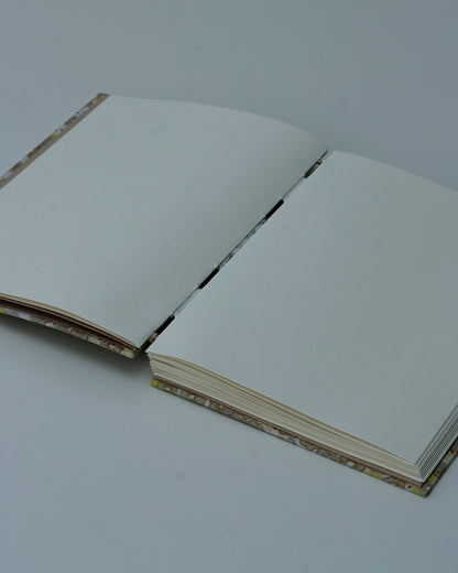 Quaderno da corredo formato A5 Appunti Bauletto Fiorellini tortora e verde
