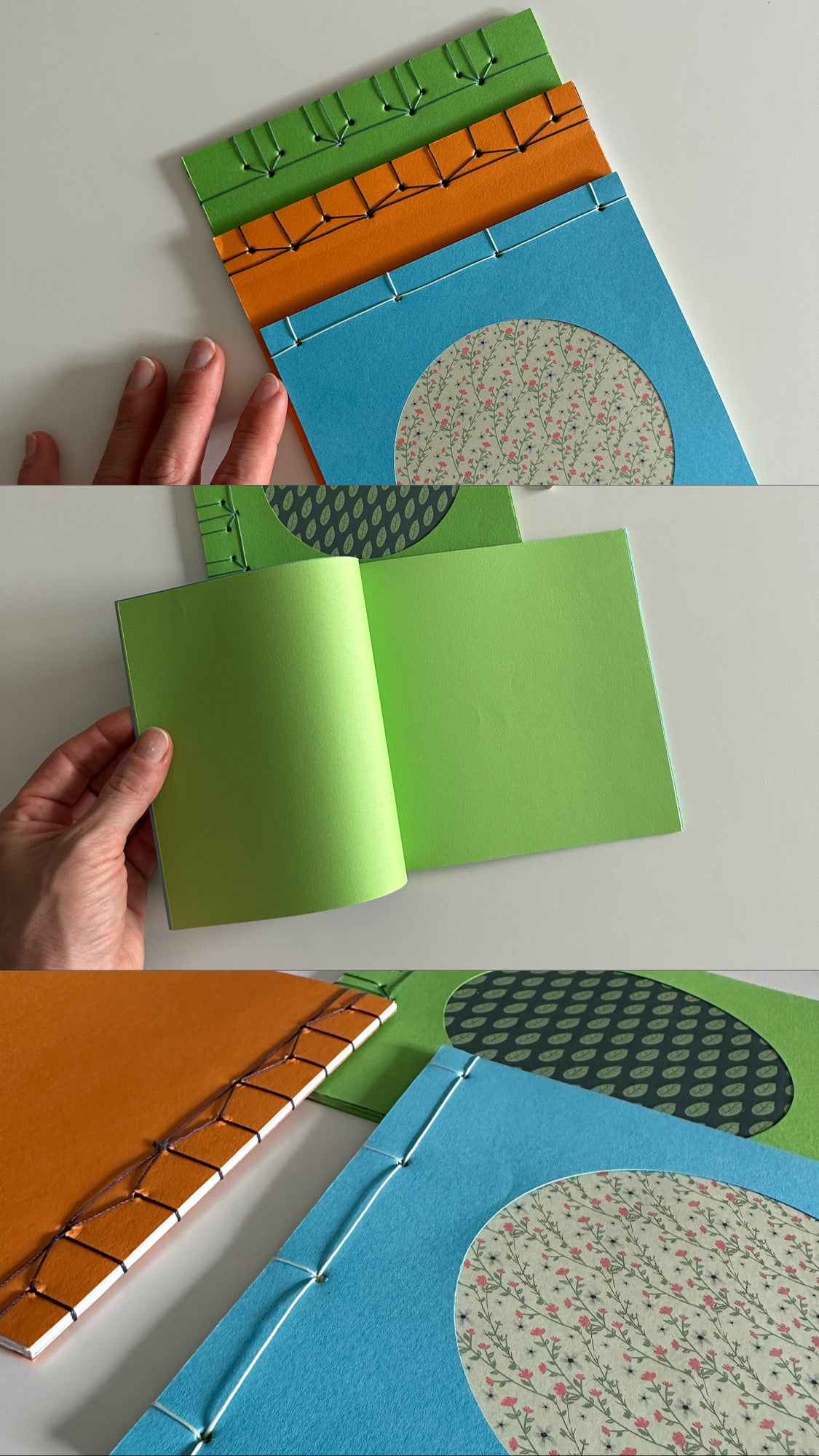 Quaderni colorati con cuciture a mano giapponesi