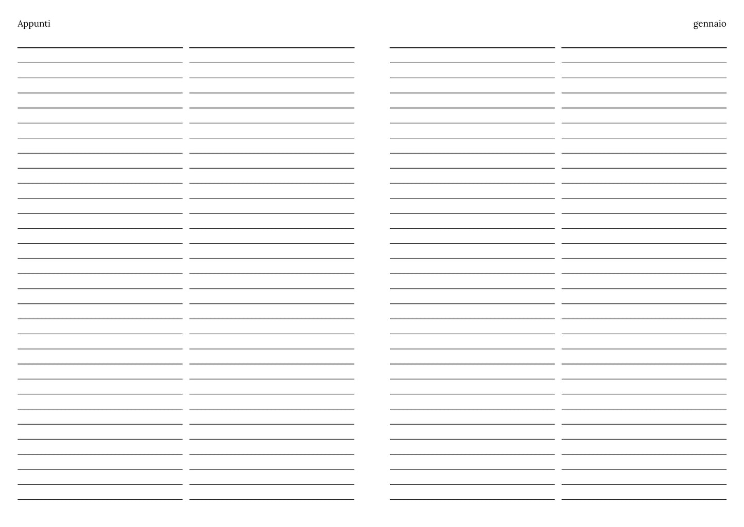 Agenda 2026 figure moderne colorate (mix copta e francese con elastico e busta)