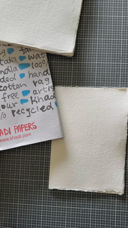 Quaderni per acquerello (carta fatta a mano Khadi, 100% cotone, 320 g/m2, grana medio-ruvida)