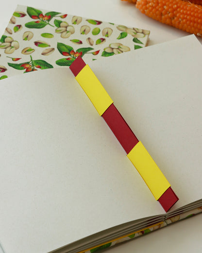Ricettario A5 con carta di mais 🌽 | Carta decorativa Pistacchi